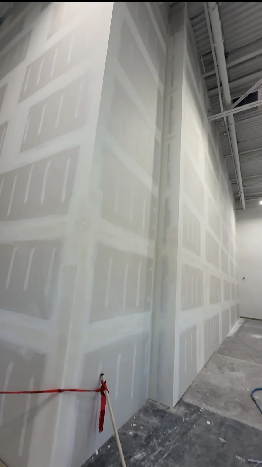 New drywall finish at the MAPEI commercial renovation in Delta, BC.